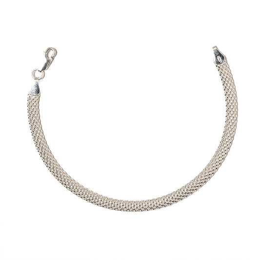 Italian Sterling Silver Tub Bracelet