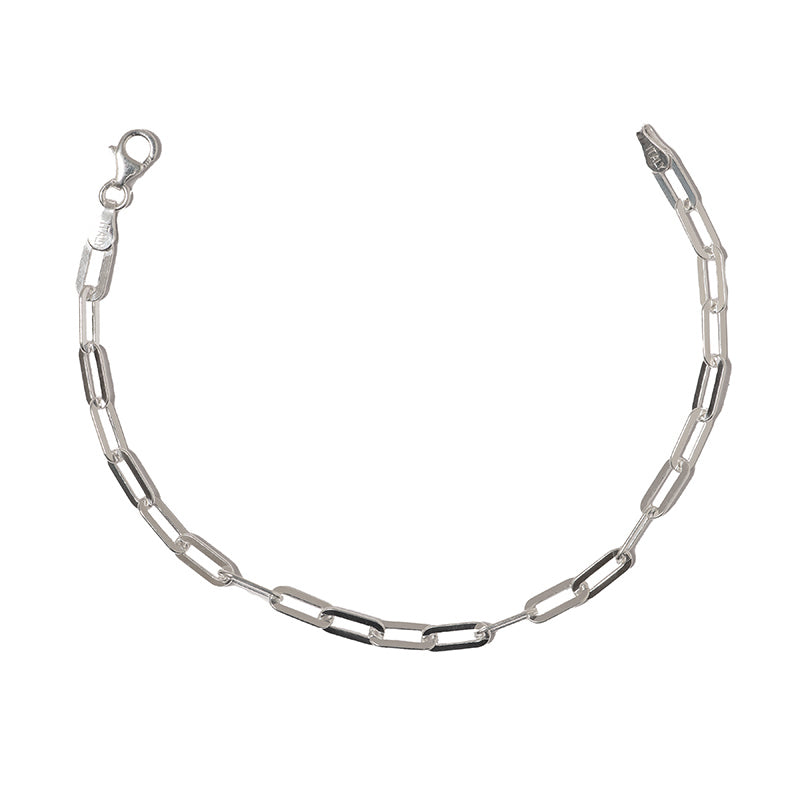 Italian Sterling Silver Paperclip Bracelet