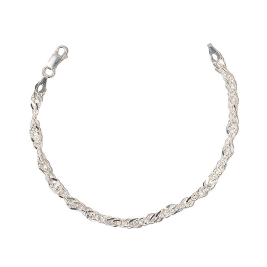 Italian Sterling Silver Singapore Bracelet