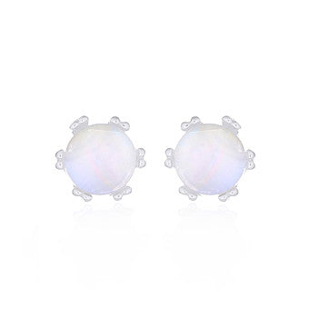 925 Sterling Silver Glass Stud Earrings