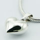 Lovely Puffed Heart Pendant Petite Plain Sterling Silver